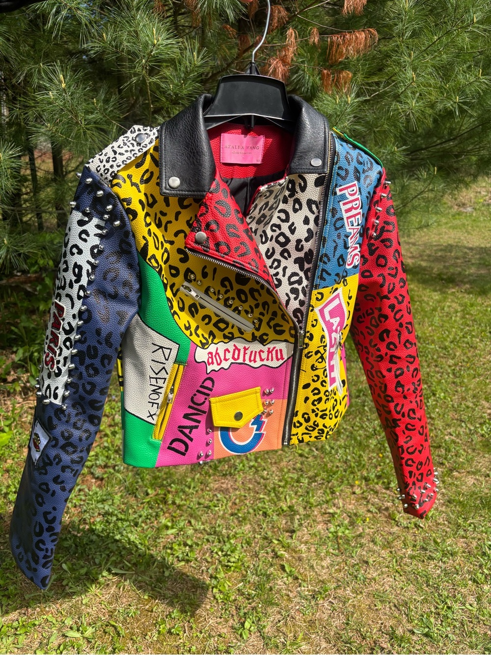 Azalea Wang Tiger Leather Jacket